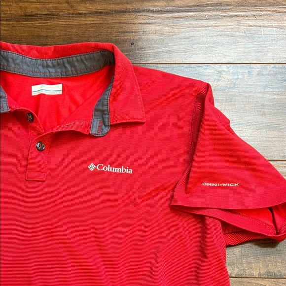 Columbia Vibrant Red Men's Polo Shirt - Picture 4 of 8